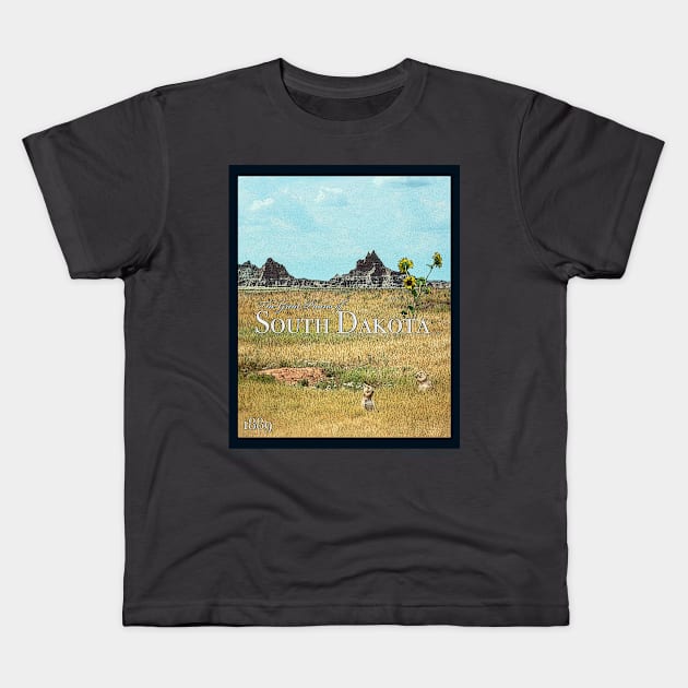 The Prairie Lands of South Dakota Kids T-Shirt by kimberlyjtphotoart